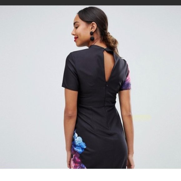 Little Mistress Maternity Black Floral Pencil 6 - Picture 9 of 9